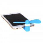 Wholesale iPhone Lighting Portable Cell Phone Mini Electric Cooling Fan (Blue)